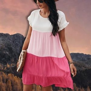 Shades of Pink sweet babydoll boho dress